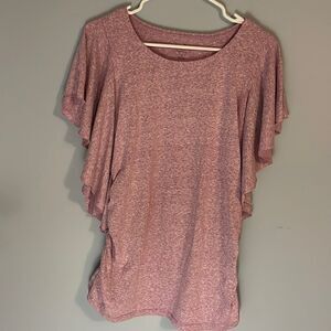 Isabel Maternity size Small Purple Pullover shirt with Butterfly arms